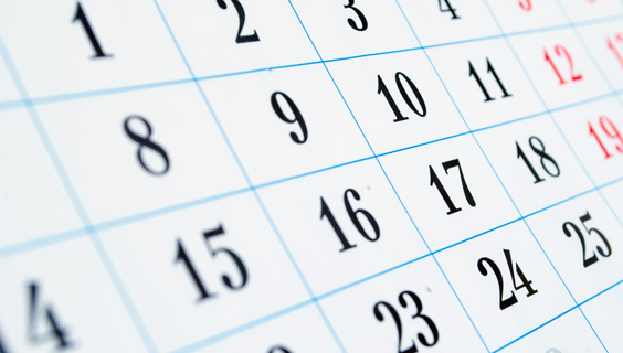 Kalender, arrangementer
